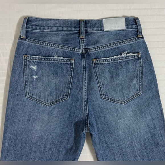 Pistola Jeans Stevie High Rise Wide Leg Flare Relaxed Blue Denim Size 25 - Picture 6 of 15